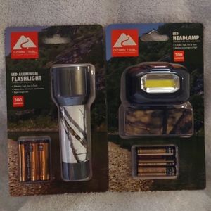 Ozark Trail LED Headlamp and Flashlight